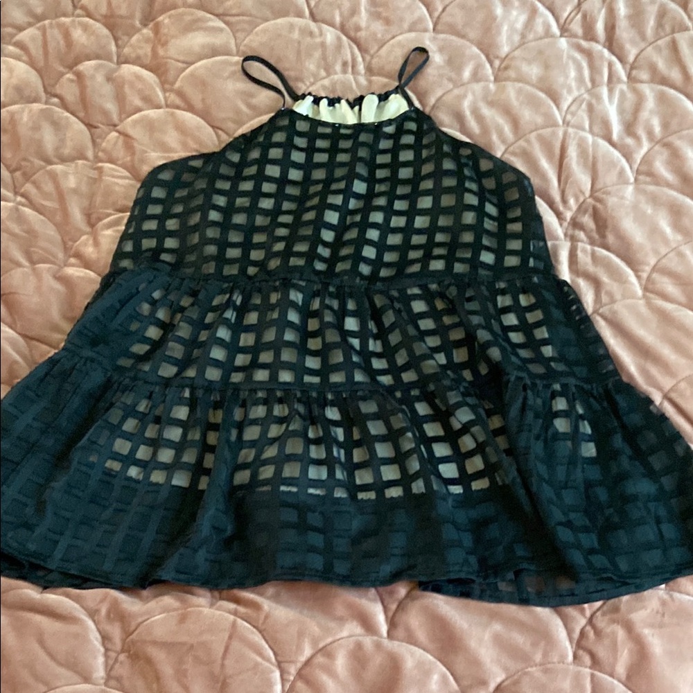 HD in Paris Black Camisole with Eyelet Design